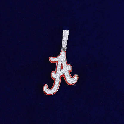 Red Paint Drip Letter 'A' Pendant | Retro Hip Hop Graffiti Initial Necklace | Niche Urban Streetwear Jewelry | Unique Edgy Bling | Caratix - CaratixJewelry