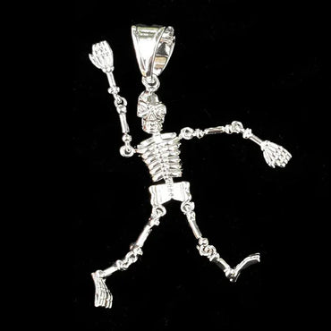 Dark Gothic Skeleton Pendant | Men's Real Copper Skull Necklace - CaratixJewelry