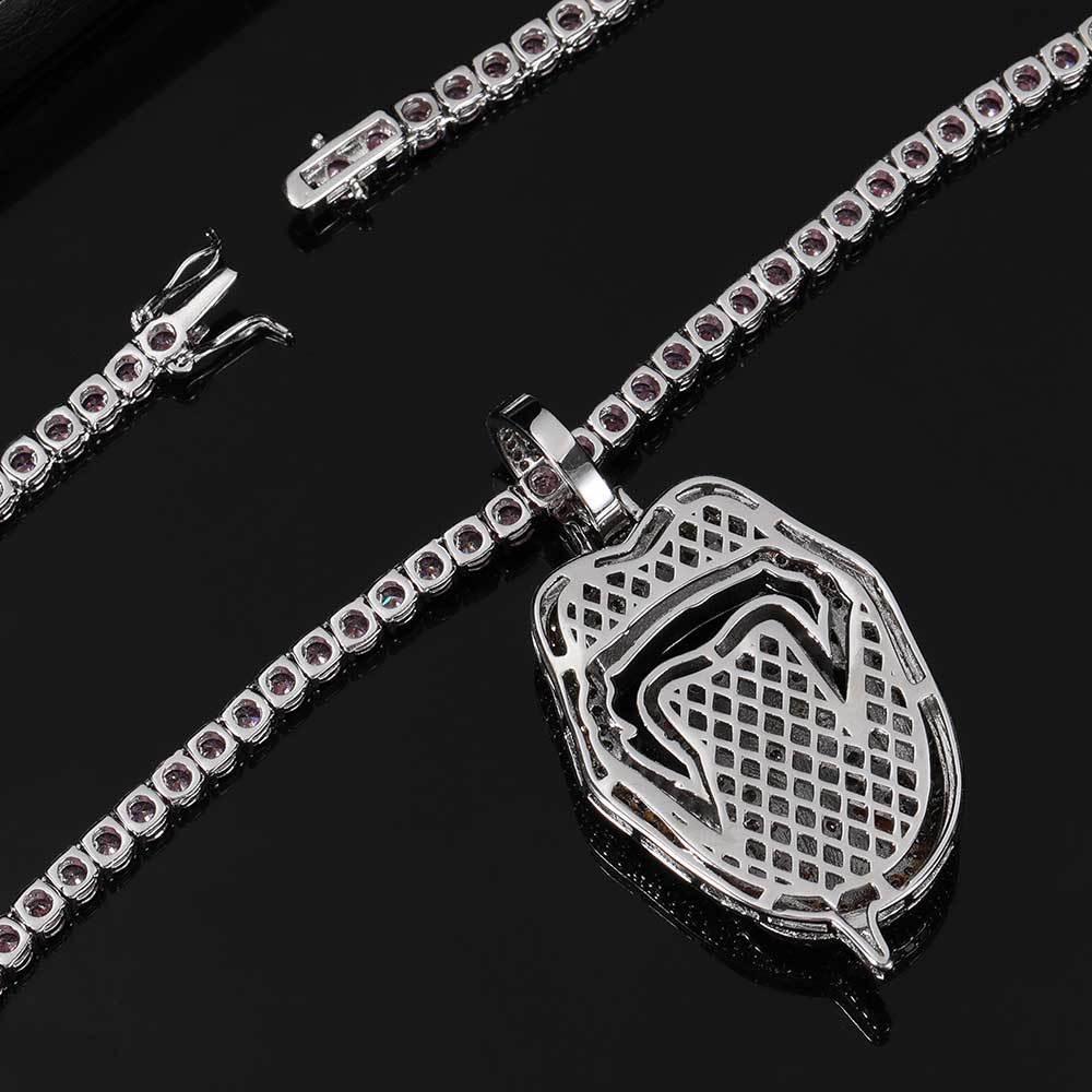 Custom Dollar Mouth & Tongue Pendant Necklace with Micro-Pave Zircon Stones for Men | Caratix Jewelry - CaratixJewelry