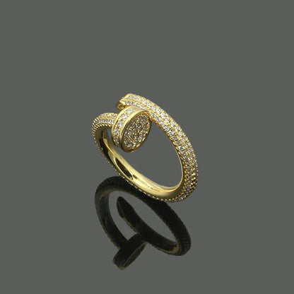 Luxury Iced Out Nail Ring Set | Heavyweight Full Pave Spike Band | Caratix