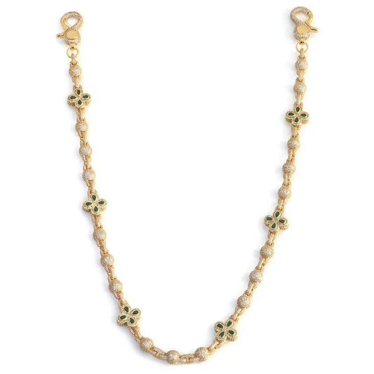Unisex Full Zircon Clover Ball Chain | Luxury Waist Chain & Pants Link | Iced Out Hip Hop Jewelry | Caratix - CaratixJewelry