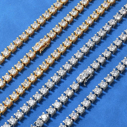 6mm Moissanite Tennis Chain – Custom S925 Sterling Silver Iced-Out Hip Hop Men’s Luxury Streetwear Necklace - CaratixJewelry