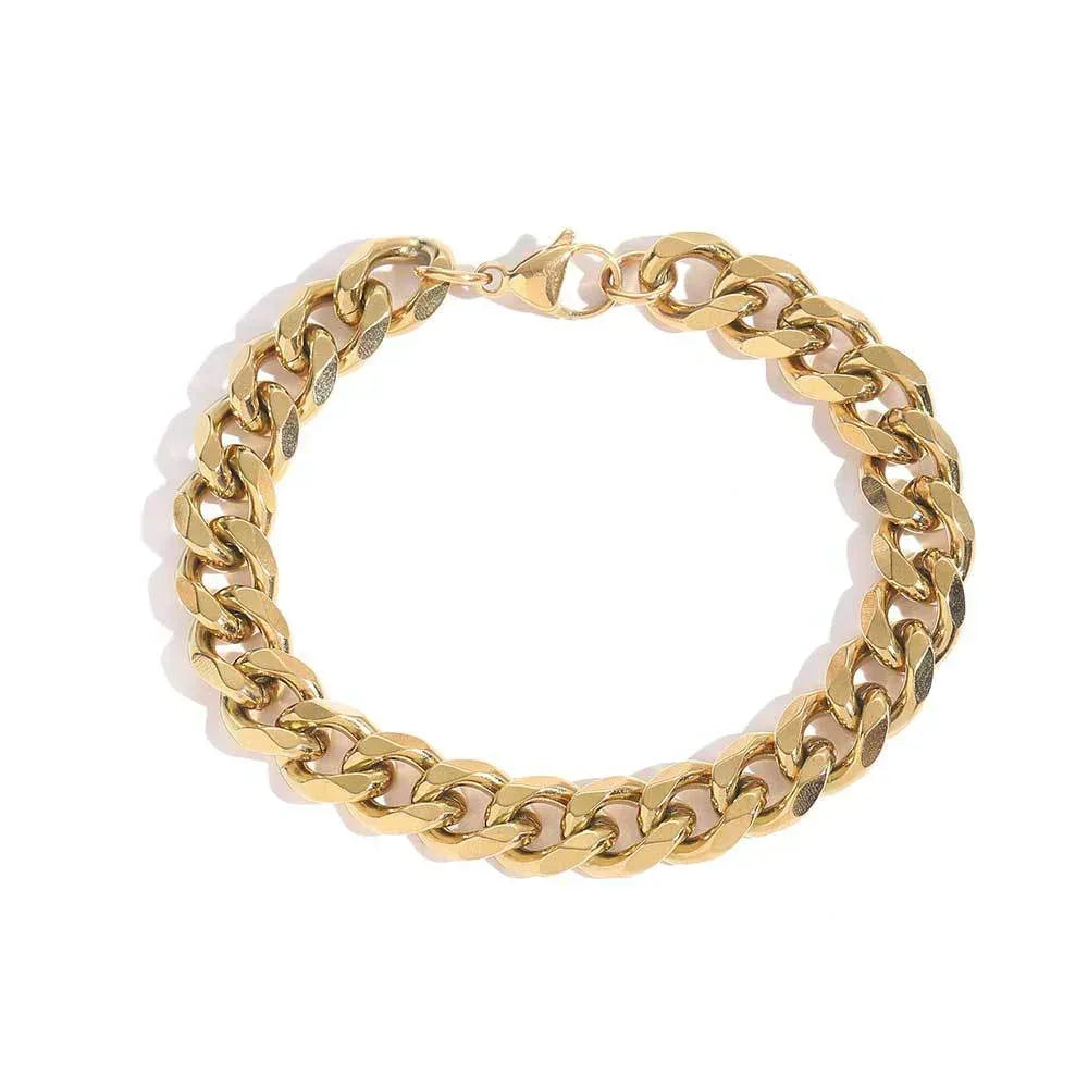 11mm Cuban Chain Bracelet with 6-Sided Grind - CaratixJewelry
