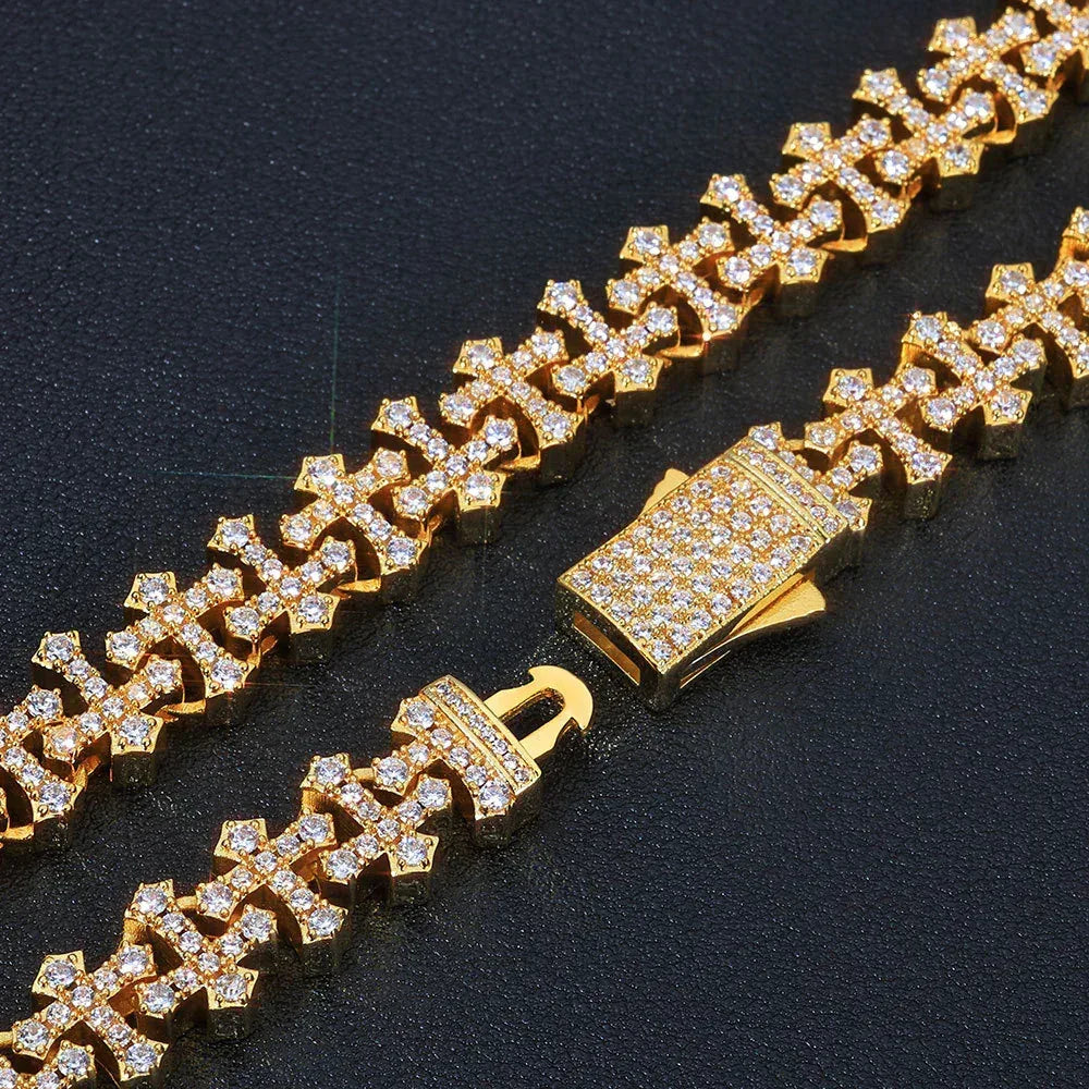 Cross Snowflake Chain Zircon Hip Hop Jewelry Necklace for Men | Caratix Jewelry - CaratixJewelry