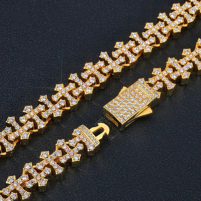 Cross Snowflake Chain Zircon Hip Hop Jewelry Necklace for Men | Caratix Jewelry - CaratixJewelry