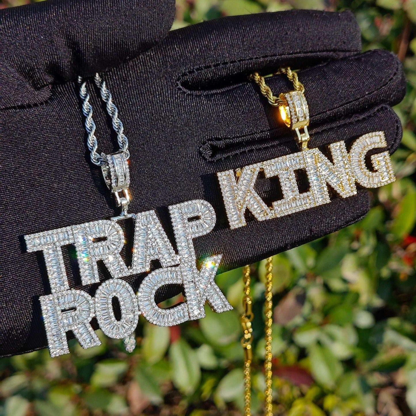 Mini T-Bar Letter Pendant | Iced Out CZ DIY Initial Hip Hop Fashion Necklace - CaratixJewelry