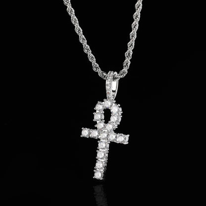 Custom Full Cross Pendant Necklace with Zircon Stones for Men | Caratix Jewelry - CaratixJewelry