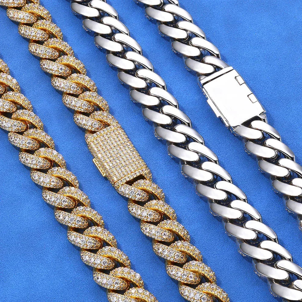 Bubble Iced Out Cuban Chain Zircon Necklace - CaratixJewelry