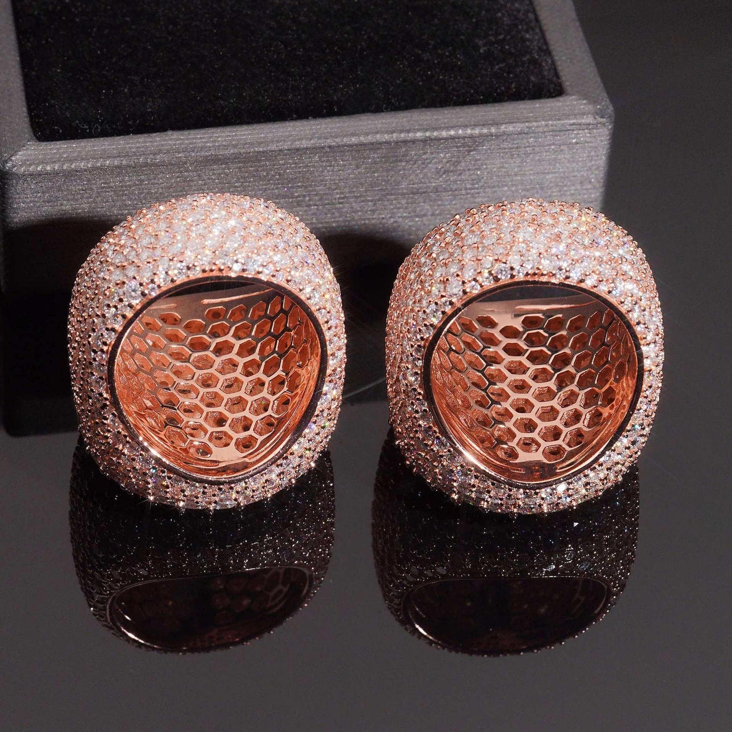 Round Moissanite Men’s Ring | S925 Silver Iced Out Hip Hop Fashion Jewelry - CaratixJewelry