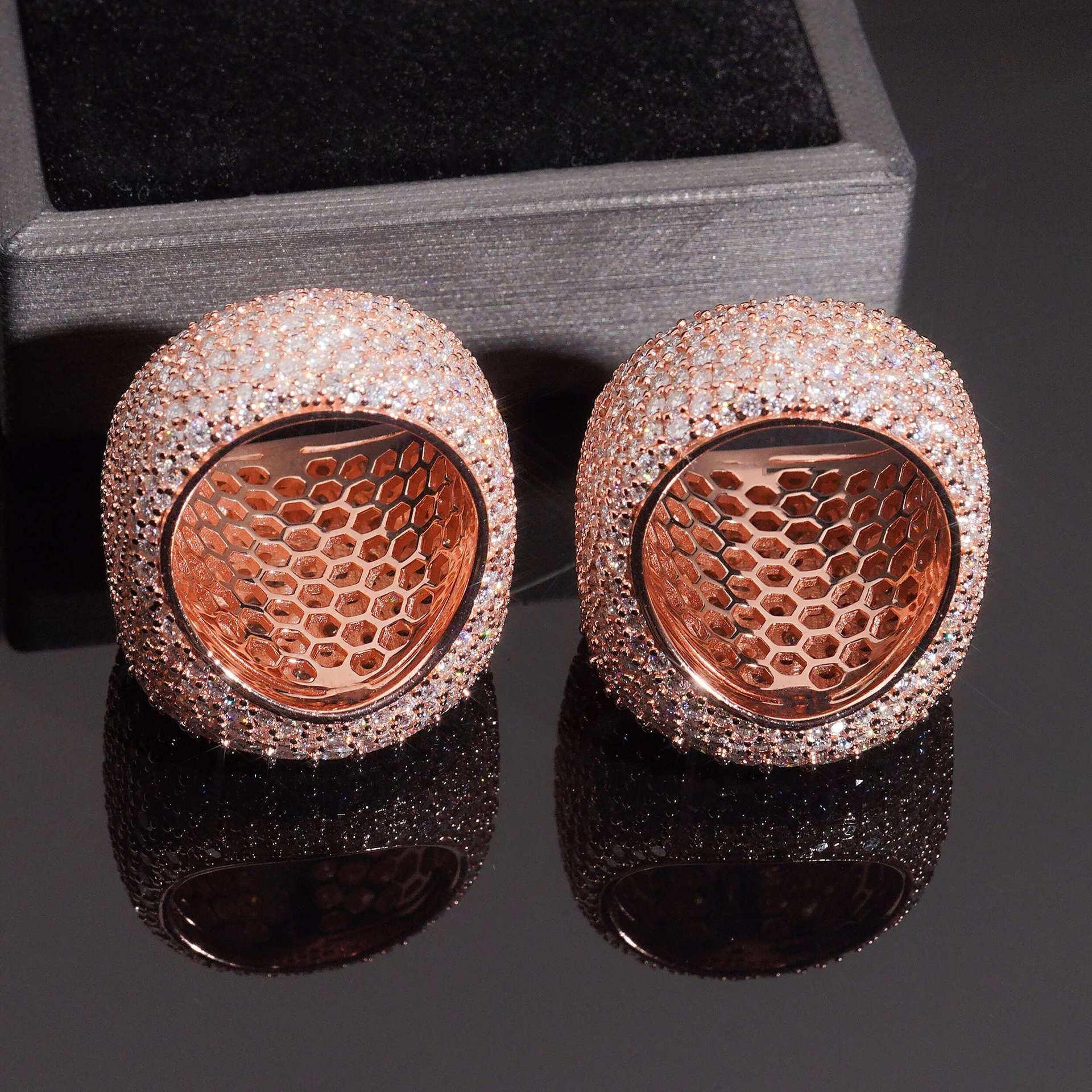 Round Moissanite Men’s Ring | S925 Silver Iced Out Hip Hop Fashion Jewelry - CaratixJewelry