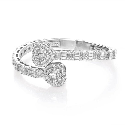 Heart-Shaped Zircon Stone Bracelet for Men | Punk Style Hip Hop Jewelry | Caratix Jewelry - CaratixJewelry