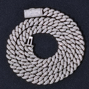 Custom 10mm Triple-Row Iced Cuban Chain - CaratixJewelry