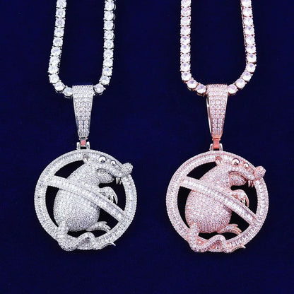 Men's & Women's Cartoon Character Necklace | Premium Copper CZ High-End Fashion Jewelry - CaratixJewelry