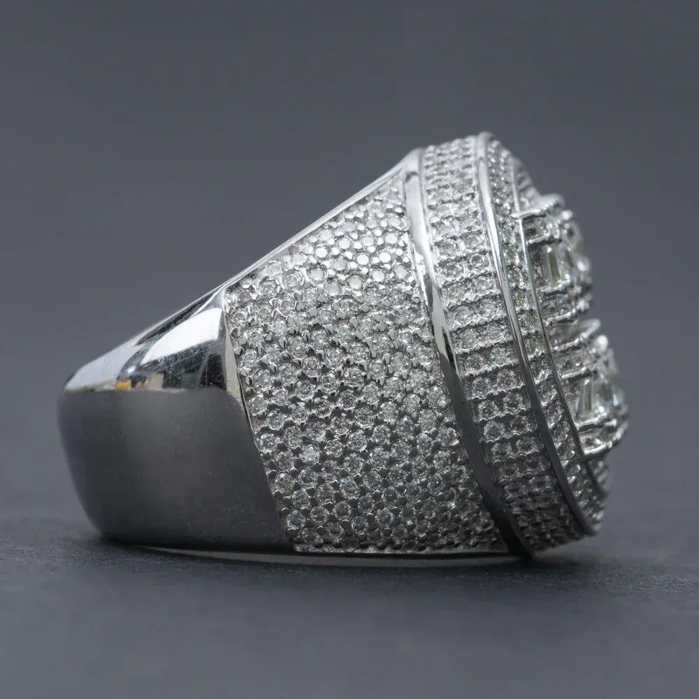 D-Color Moissanite Hip Hop Ring | S925 Silver Unisex Iced Out Fashion Jewelry - CaratixJewelry