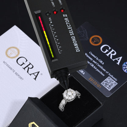 Emerald Cut Moissanite Ring S925 Silver Hip Hop | Caratix