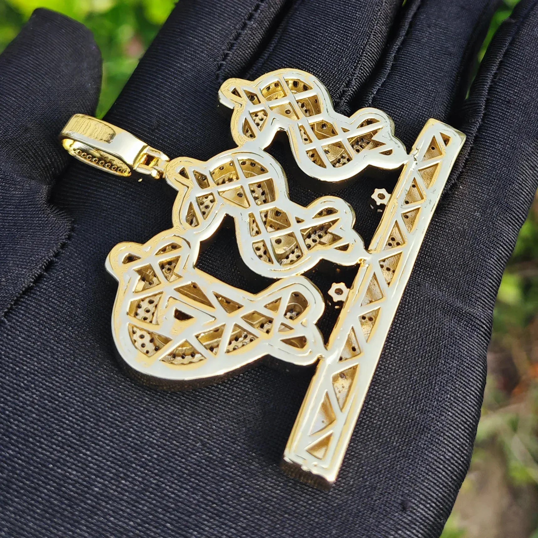 Iced Out Letter Pendant Necklace – Hip Hop CZ Initial Jewelry for Men & Women - CaratixJewelry