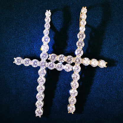 AAA CZ Cross Pendant Necklace | Men’s Hip Hop Streetwear Jewelry - CaratixJewelry