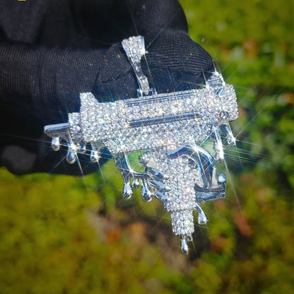 Hip Hop Rapper Style Pendant | CZ Iced Out Men’s Street Dance Trend Necklace - CaratixJewelry