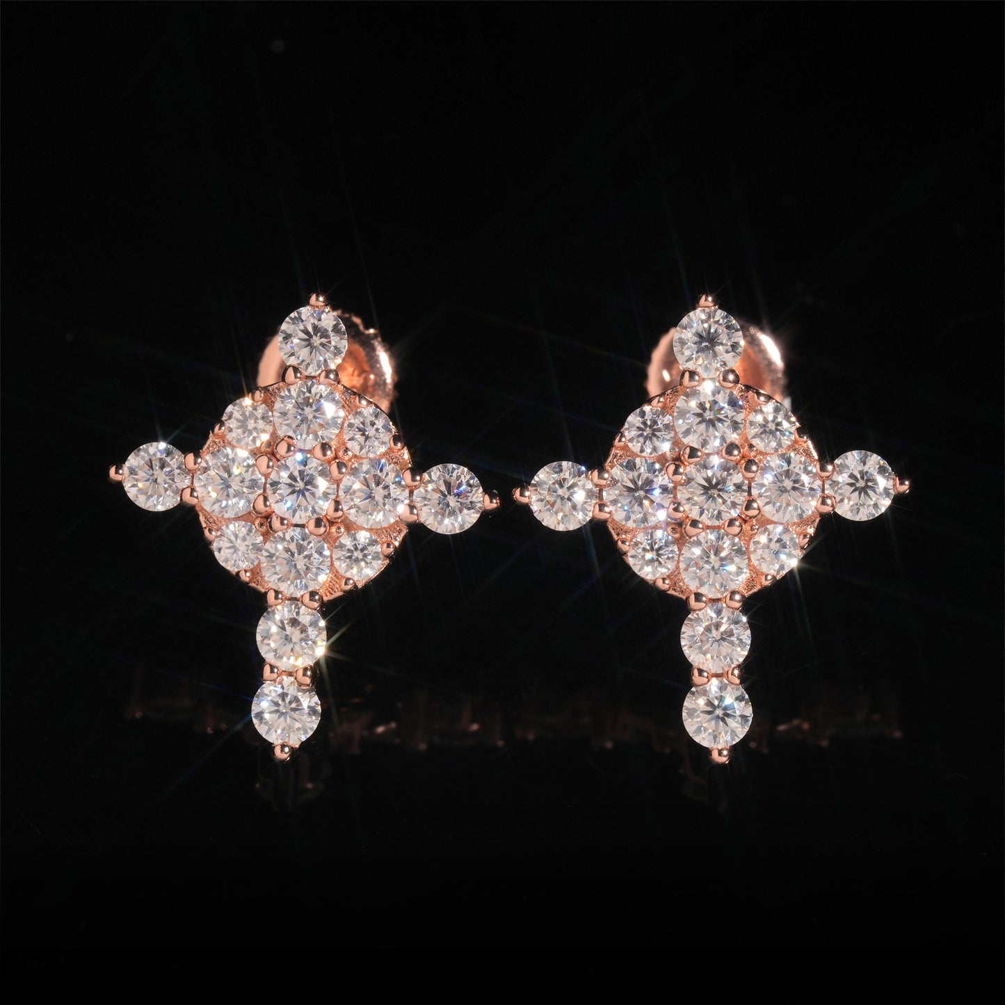 S925 Sterling Silver Moissanite Stud Earrings | D Color VVS1 Solitaire | Caratix