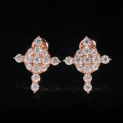 S925 Sterling Silver Moissanite Stud Earrings | D Color VVS1 Solitaire | Caratix