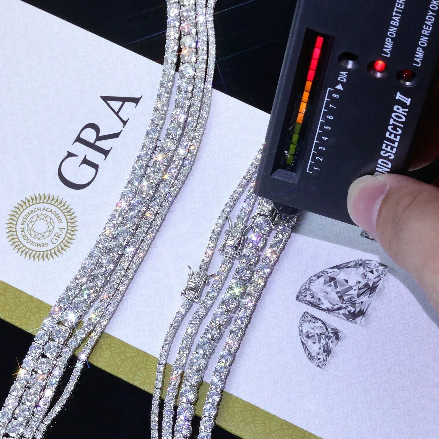5mm Moissanite Tennis Chain Necklace for Women – S925 Sterling Silver Luxury Hip Hop Jewelry - CaratixJewelry