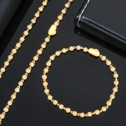 Custom 4mm Fully Iced-Out Round Bead Bracelet | Versatile Rapper Iced Out Chain | Caratix - CaratixJewelry