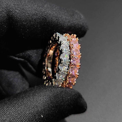 4mm Single-Row Zircon Ring for Men | Trendy Hip Hop Jewelry | Caratix Jewelry - CaratixJewelry