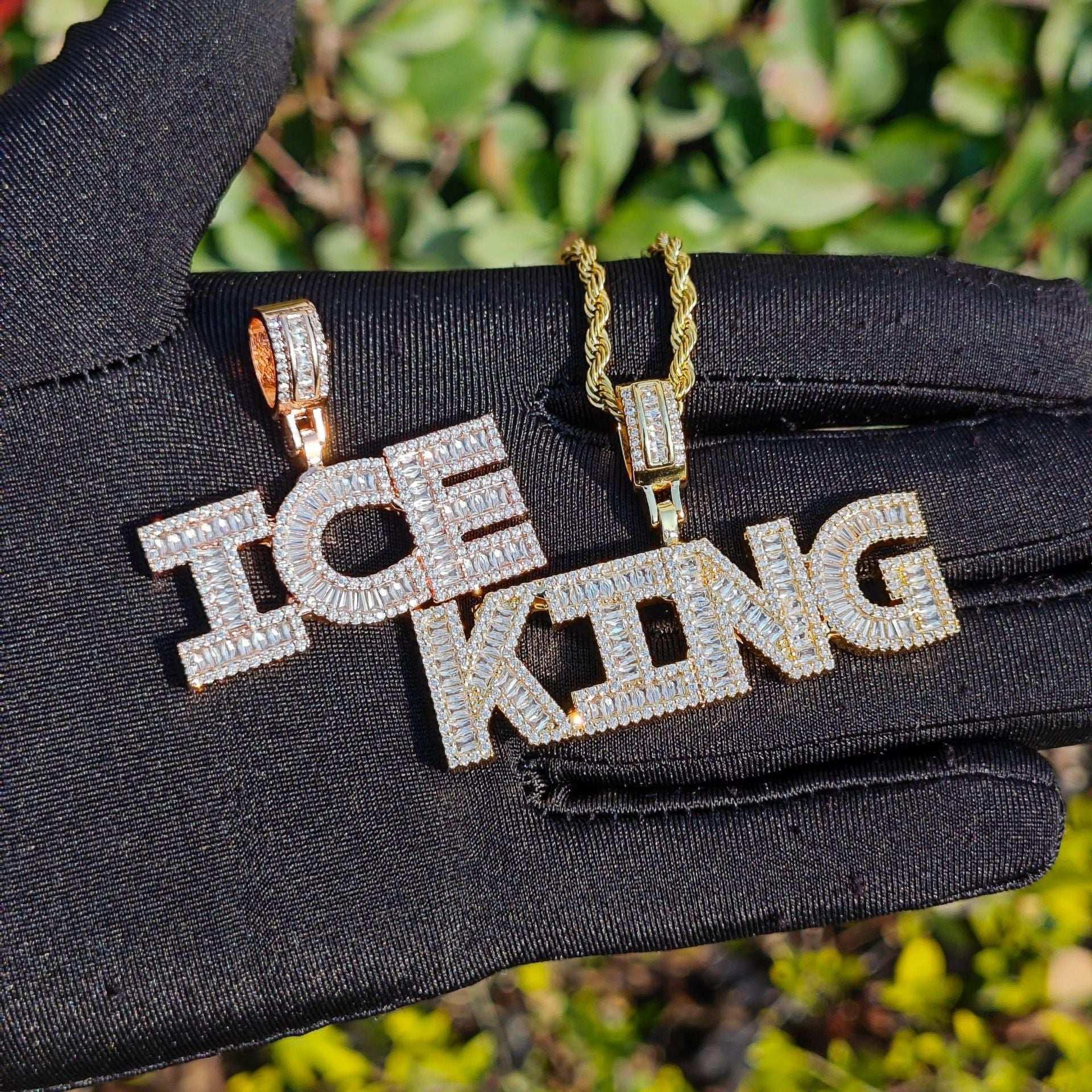 Mini T-Bar Letter Pendant | Iced Out CZ DIY Initial Hip Hop Fashion Necklace - CaratixJewelry