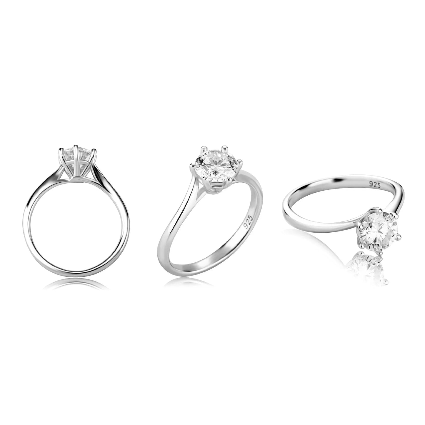 D Color VVS1 Moissanite Ring | S925 Sterling Silver | Caratix
