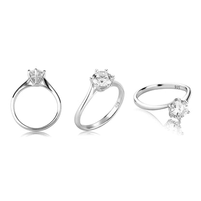 D Color VVS1 Moissanite Ring | S925 Sterling Silver | Caratix