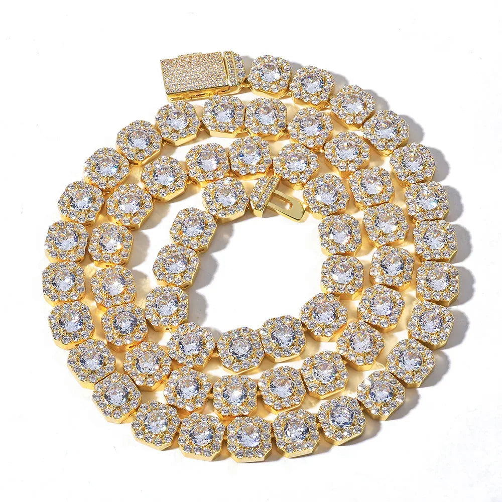 Custom S925 Sterling Silver Baguette Chain | Luxury Men's Hip Hop Bling | Caratix - CaratixJewelry