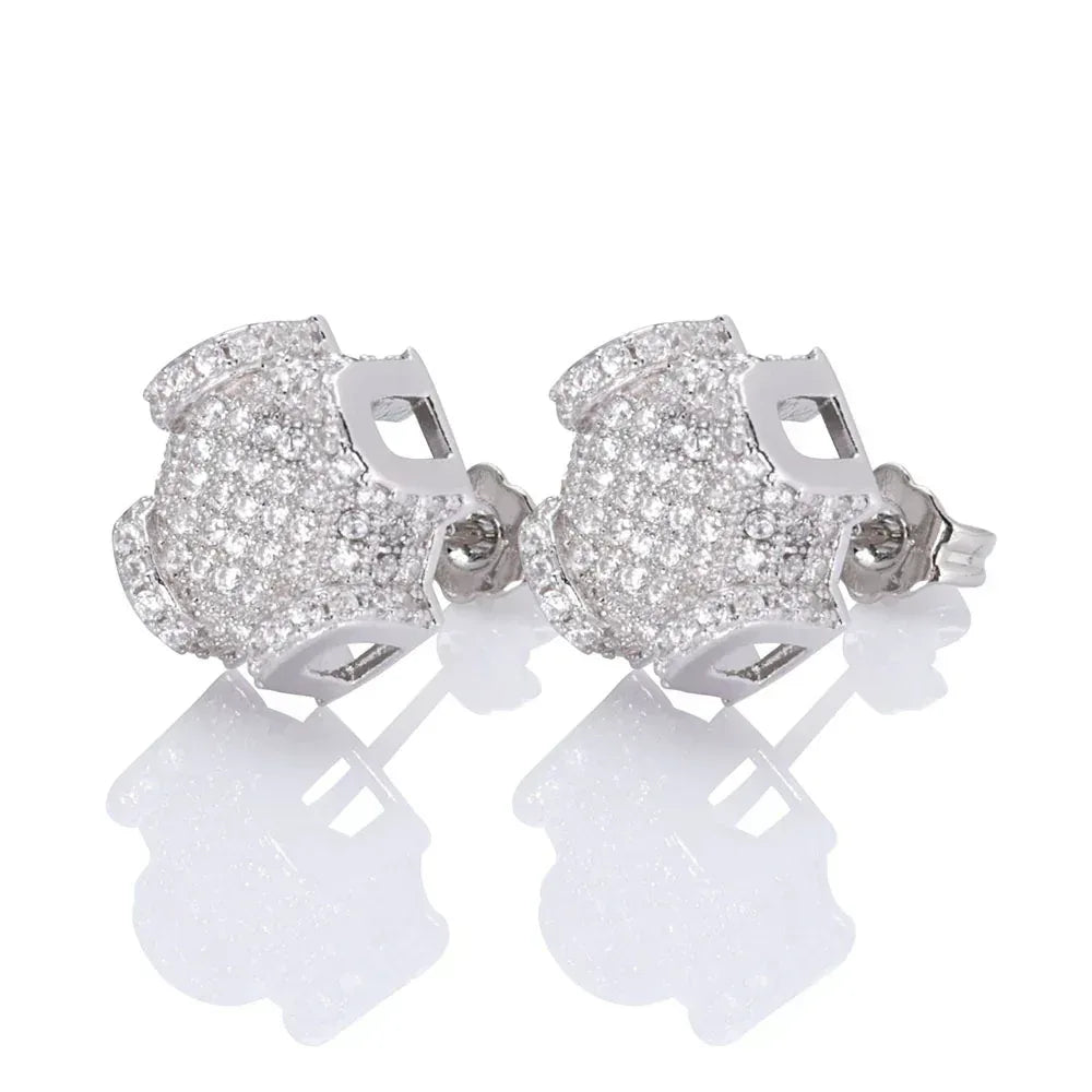 Custom S925 Sterling Silver Moissanite Stud Earrings for Men | Luxury Hip Hop Jewelry – Caratix Jewelry - CaratixJewelry