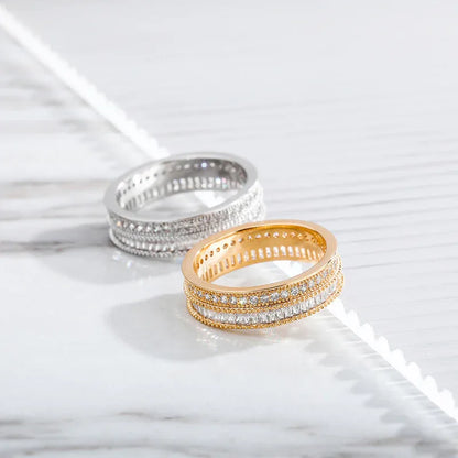 Unisex Iced Out Hip Hop Ring | Full Zirconia Fashion Band | Caratix