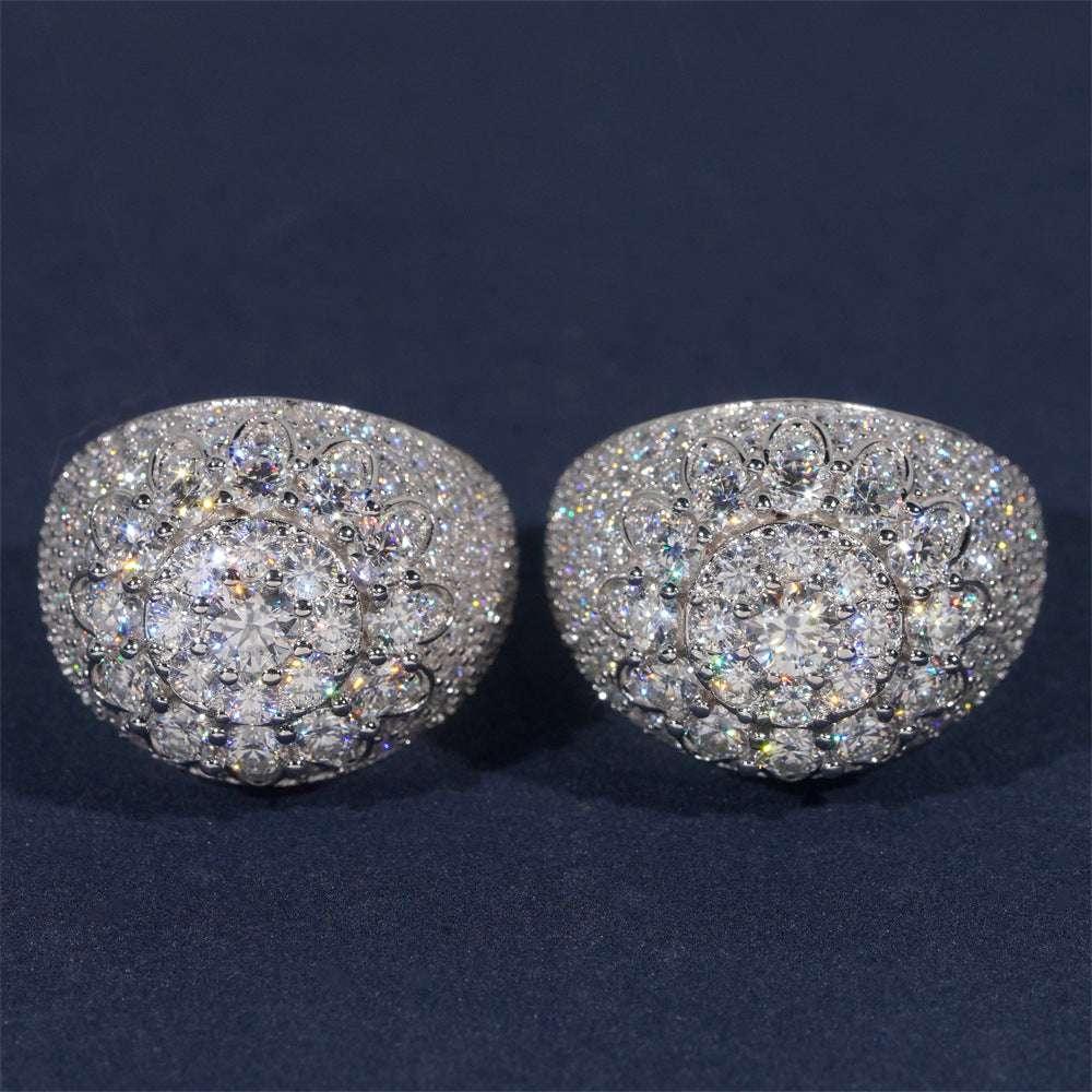 Men’s Moissanite Mini-Iced Ring | S925 Silver Full Iced Out Hip Hop Jewelry - CaratixJewelry