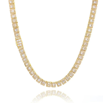 Triple-Row Moissanite Bubble Cuban Link Chain – Custom S925 Sterling Silver Iced-Out Hip Hop Men’s Luxury Streetwear Necklace - CaratixJewelry