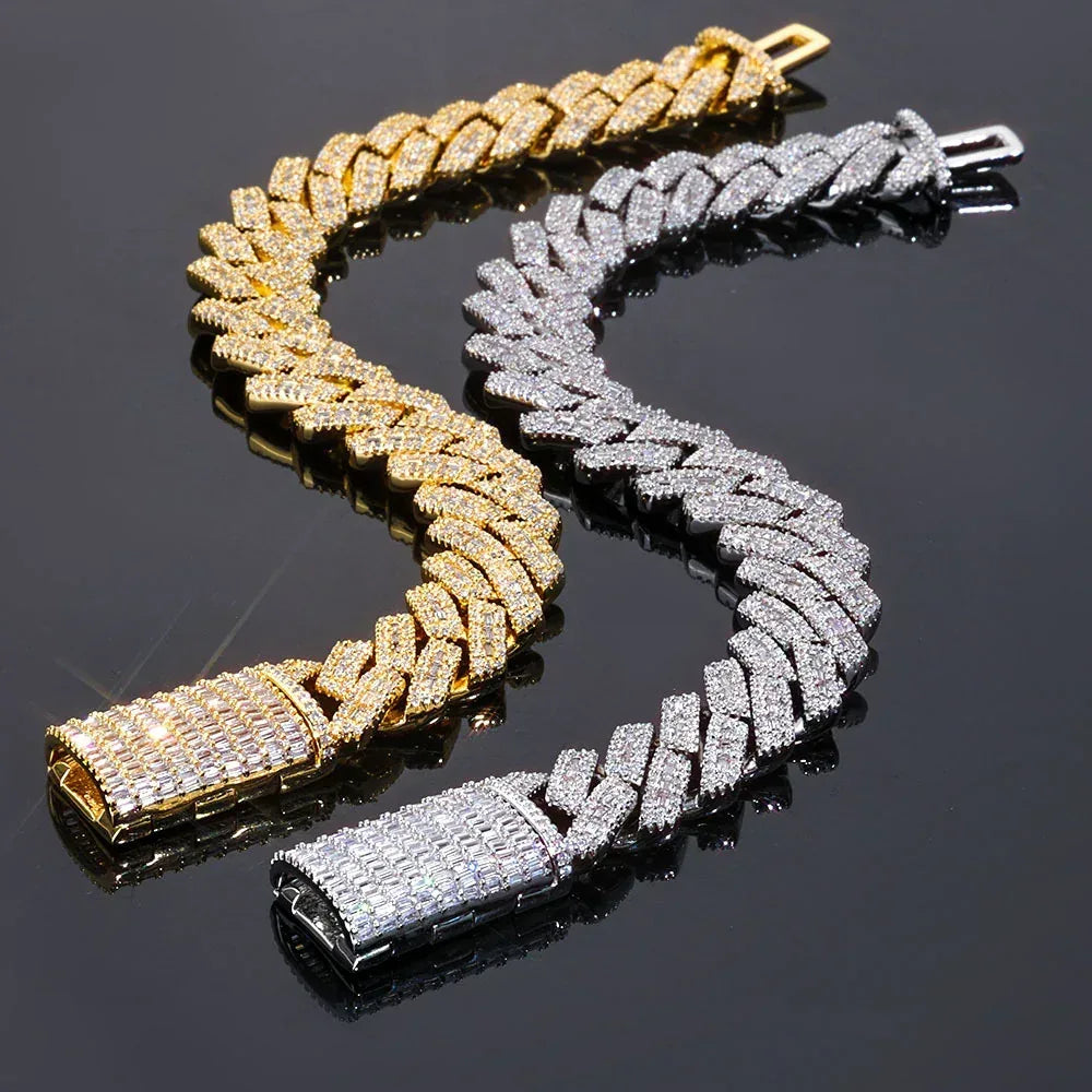 Custom 14mm Cuban Chain Bracelet - CaratixJewelry