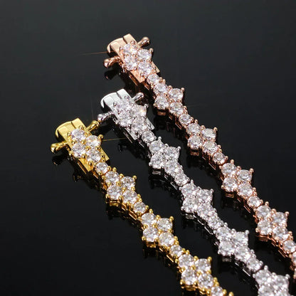 6.5mm Airplane Motif Zircon Tennis Chain Necklace Hip Hop Jewelry for Men | Caratix Jewelry - CaratixJewelry