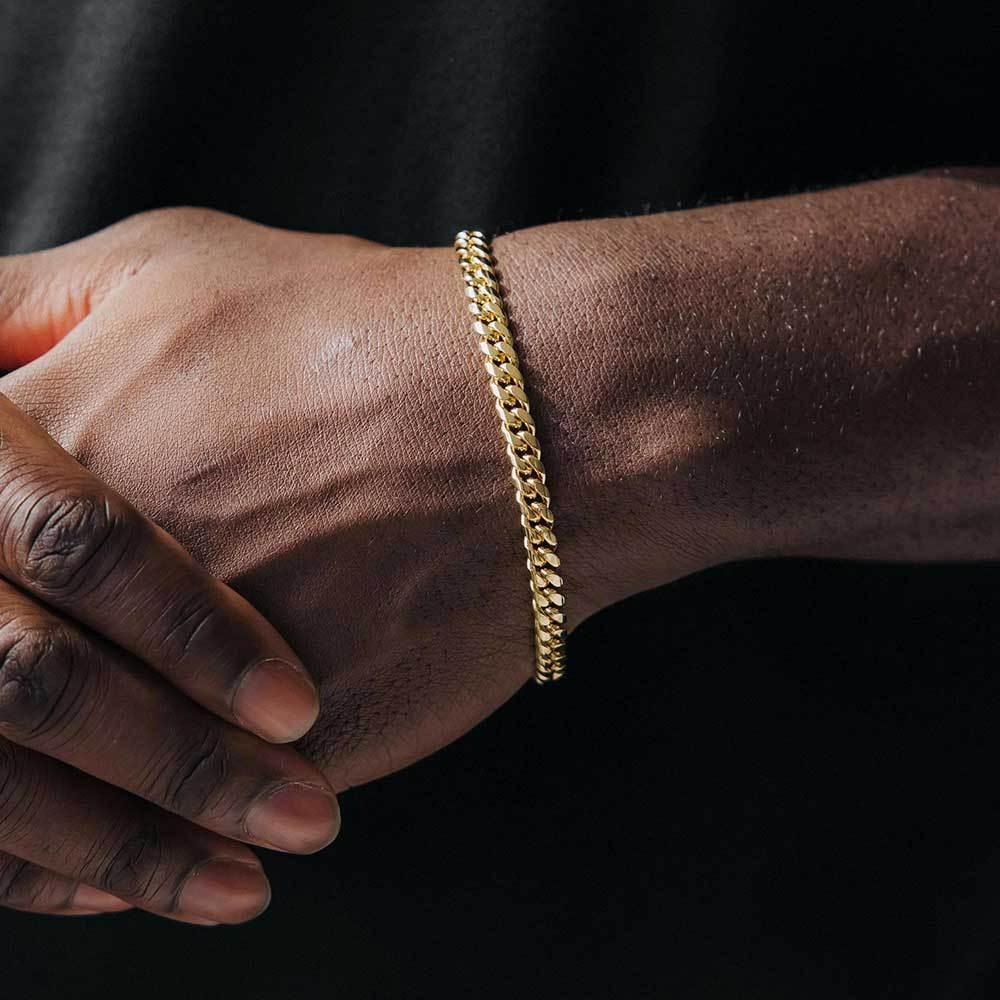 Cuban Link Bracelet with Box Clasp for Men | Caratix Jewelry - CaratixJewelry
