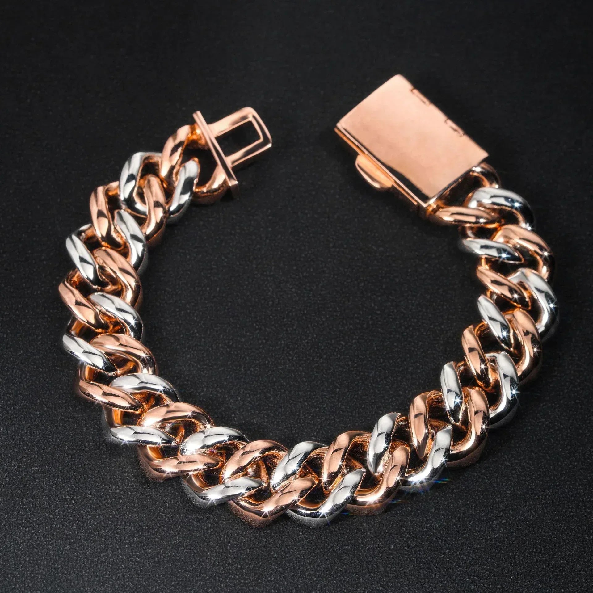 16mm Moissanite Cuban Link Bracelet | S925 Silver Men’s Hip Hop Jewelry - CaratixJewelry