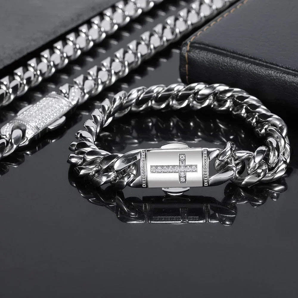 Miami Cuban Link Stainless Steel Bracelet for Men | Caratix - CaratixJewelry