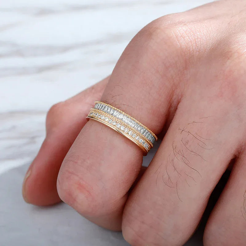 Unisex Iced Out Hip Hop Ring | Full Zirconia Fashion Band | Caratix