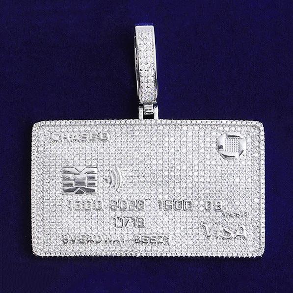 Luxury Iced Out Credit Card Pendant for Men | Hip Hop Money Statement Necklace | Genuine Copper CZ Jewelry | Senior Sense Bling | Caratix - CaratixJewelry
