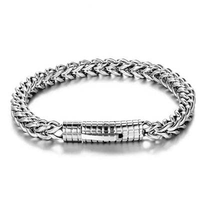 Custom 6mm Stainless Steel Two-sided Bracelet Gold Chain Style for Rapper | Caratix - CaratixJewelry