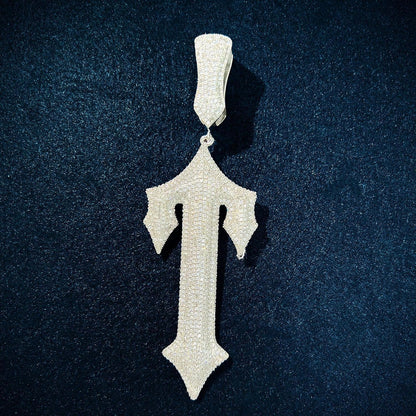 Iced Out Sword Pendant Necklace | CZ Hip Hop Punk Men’s Streetwear Jewelry - CaratixJewelry