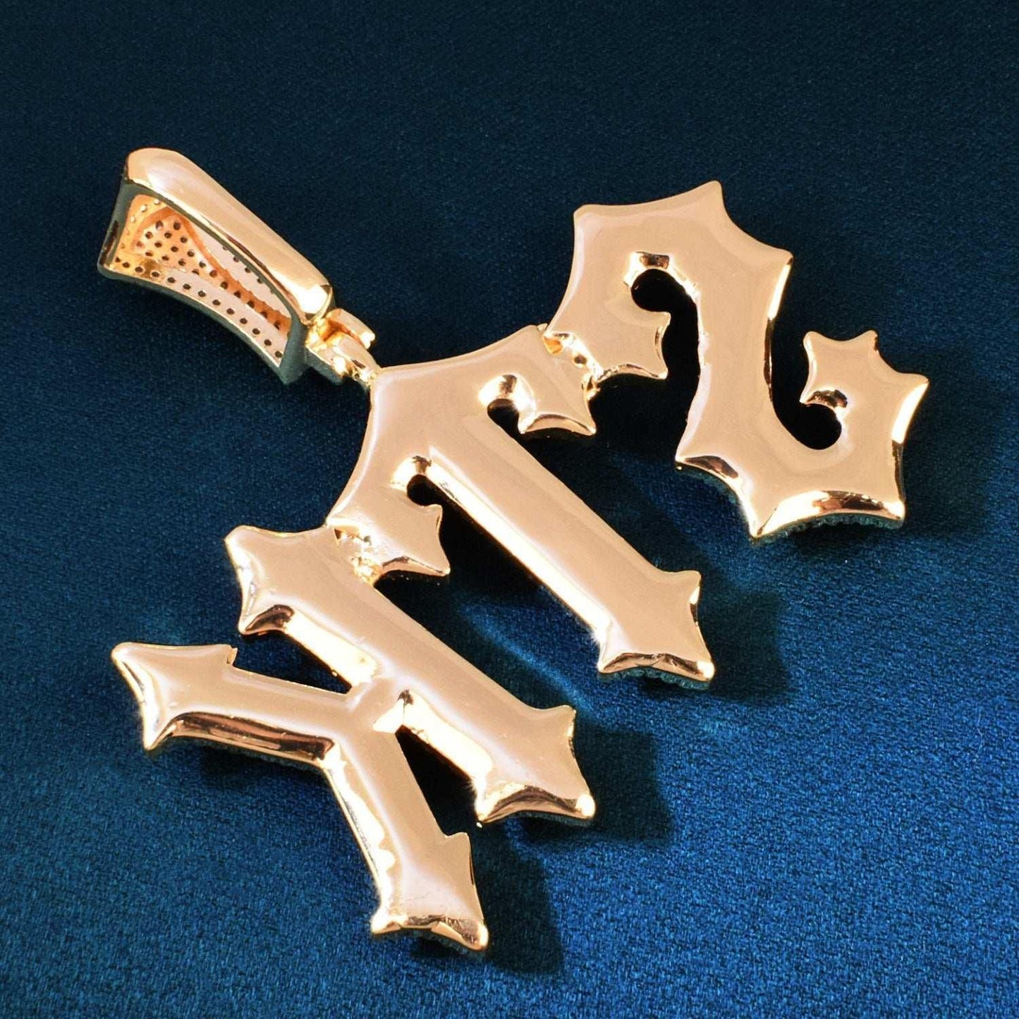 Spiked Iced Out Letter Pendant | CZ Hip Hop DIY Custom Initial Necklace - CaratixJewelry