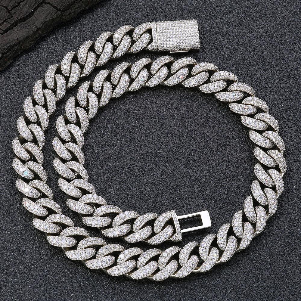 Iced Out Bubble Cuban Chain Zircon Hip Hop Necklace for Men | Caratix Jewelry - CaratixJewelry