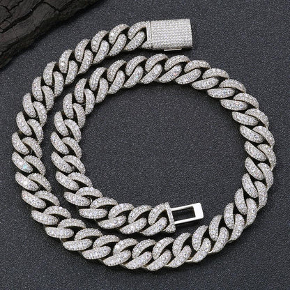 Iced Out Bubble Cuban Chain Zircon Hip Hop Necklace for Men | Caratix Jewelry - CaratixJewelry