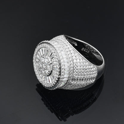 Unisex S925 Sterling Silver D-Color Moissanite Ring – Classic Trendy Fashion Band