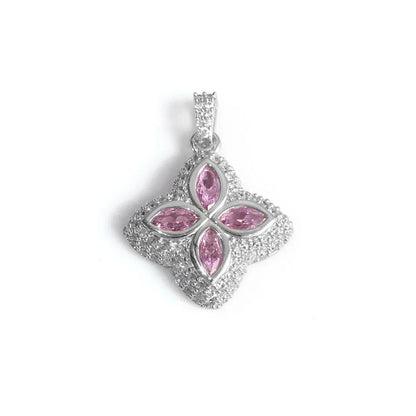 Colorful Four-Leaf Clover Pendant Necklace Full Zircon Hip Hop Jewelry for Men | Caratix Jewelry - CaratixJewelry