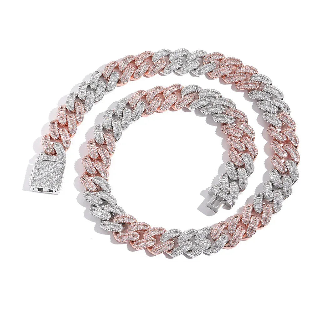 Custom 15mm Flip-Top Clasp Cuban Chain Necklace - CaratixJewelry